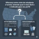 Imagem da notícia EUA: Diferença entre visto de estudante e turista: entenda qual é mais fácil e indicado para seu perfil
